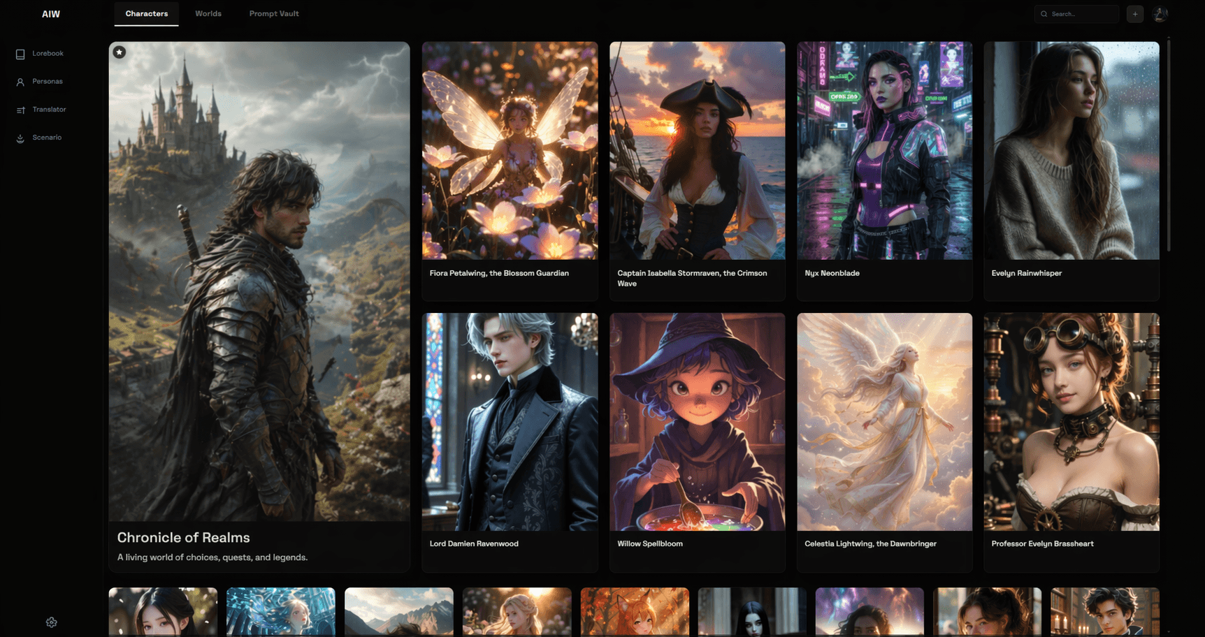 AIWorlding Interface Gallery